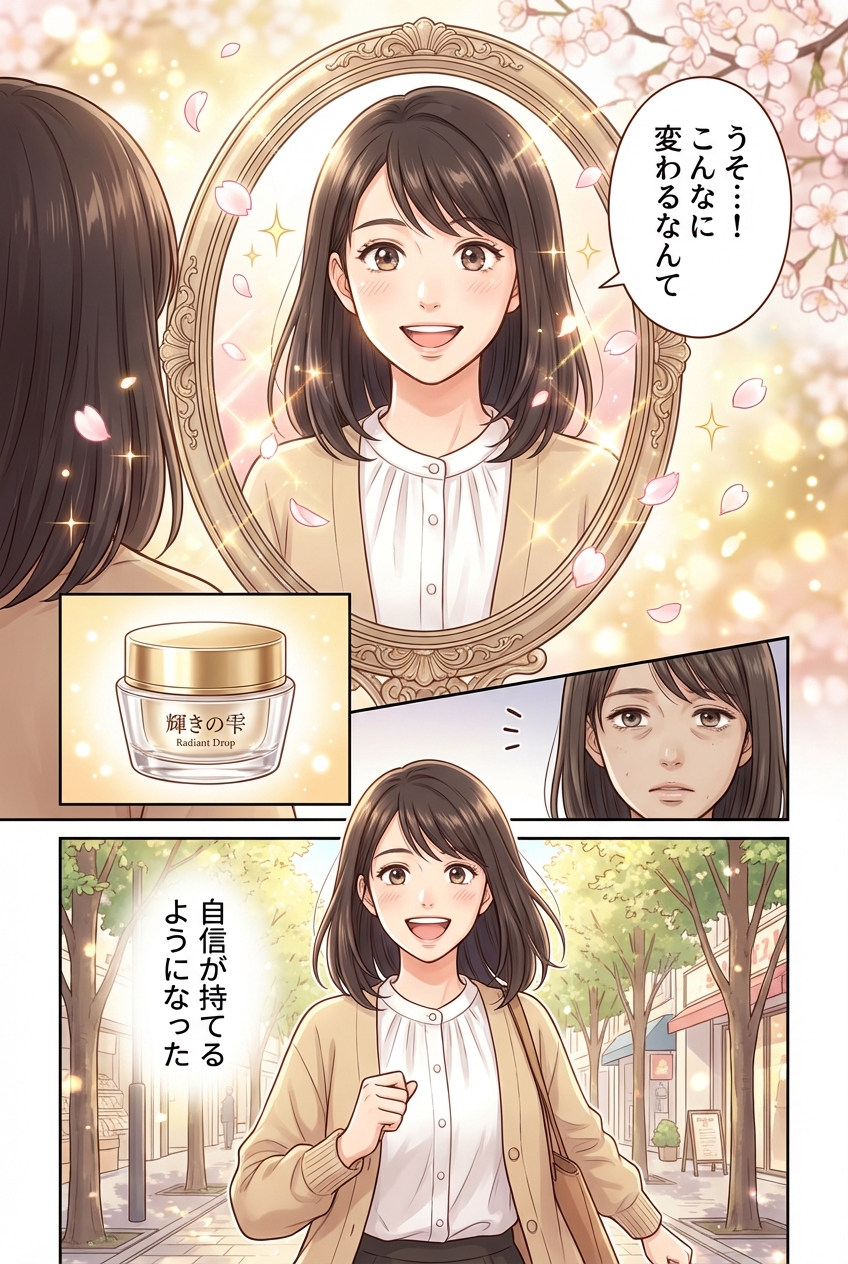 AI-generated manga page — transformation